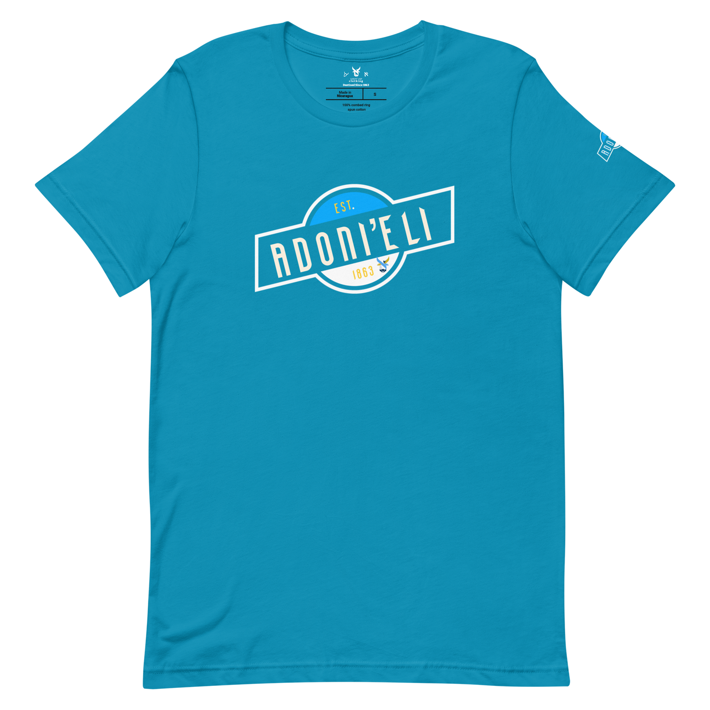 ADONI’ELI TEE w/ blue Aleph Logo Head