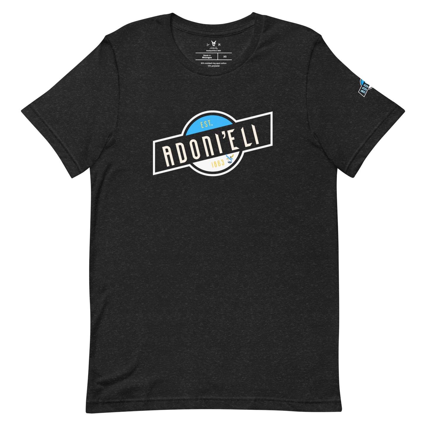 ADONI’ELI TEE w/ blue Aleph Logo Head