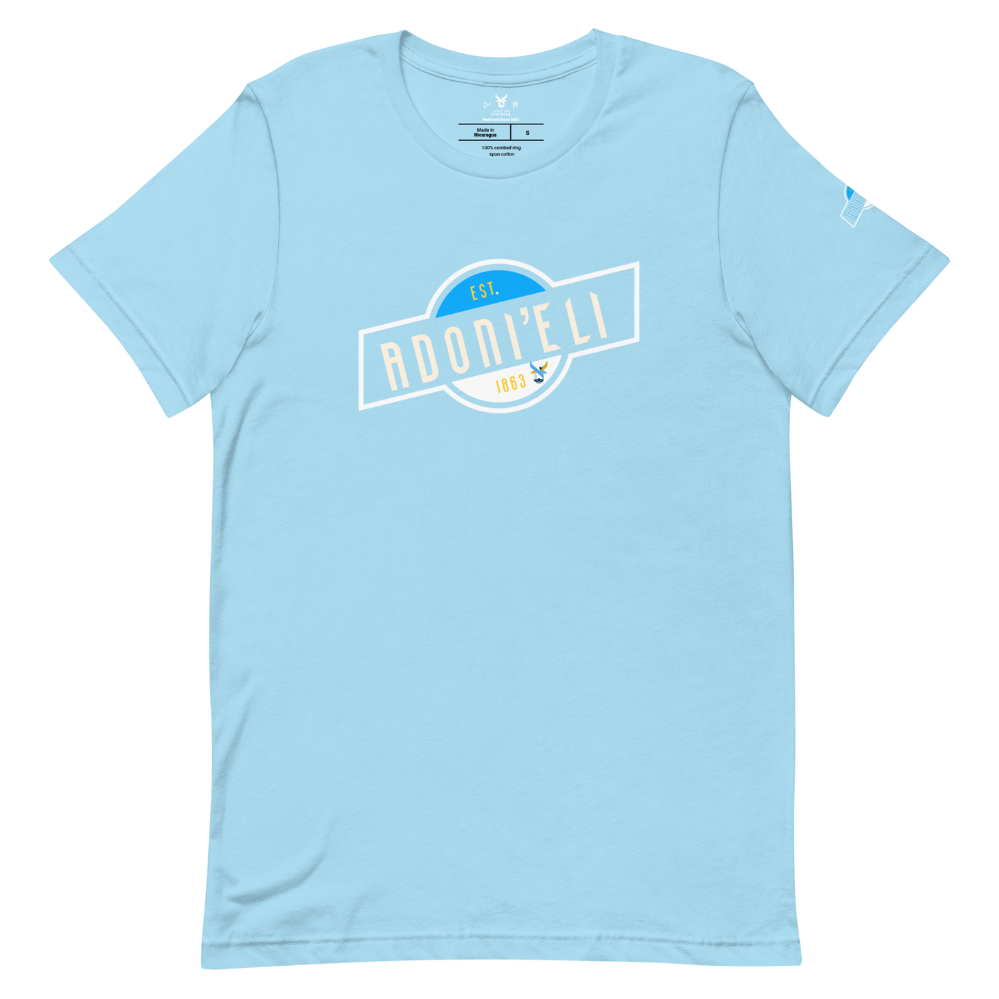 ADONI’ELI TEE w/ blue Aleph Logo Head