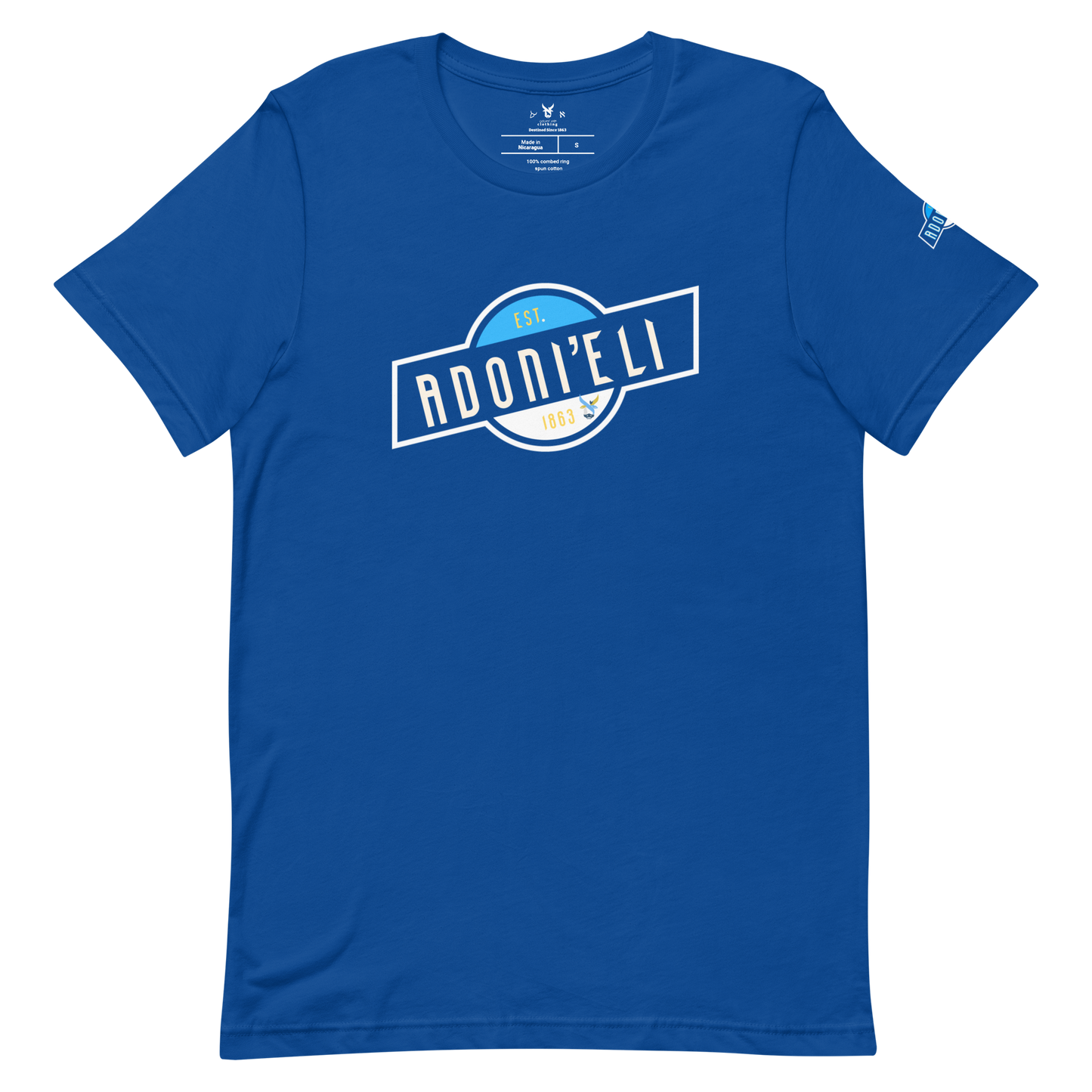 ADONI’ELI TEE w/ blue Aleph Logo Head