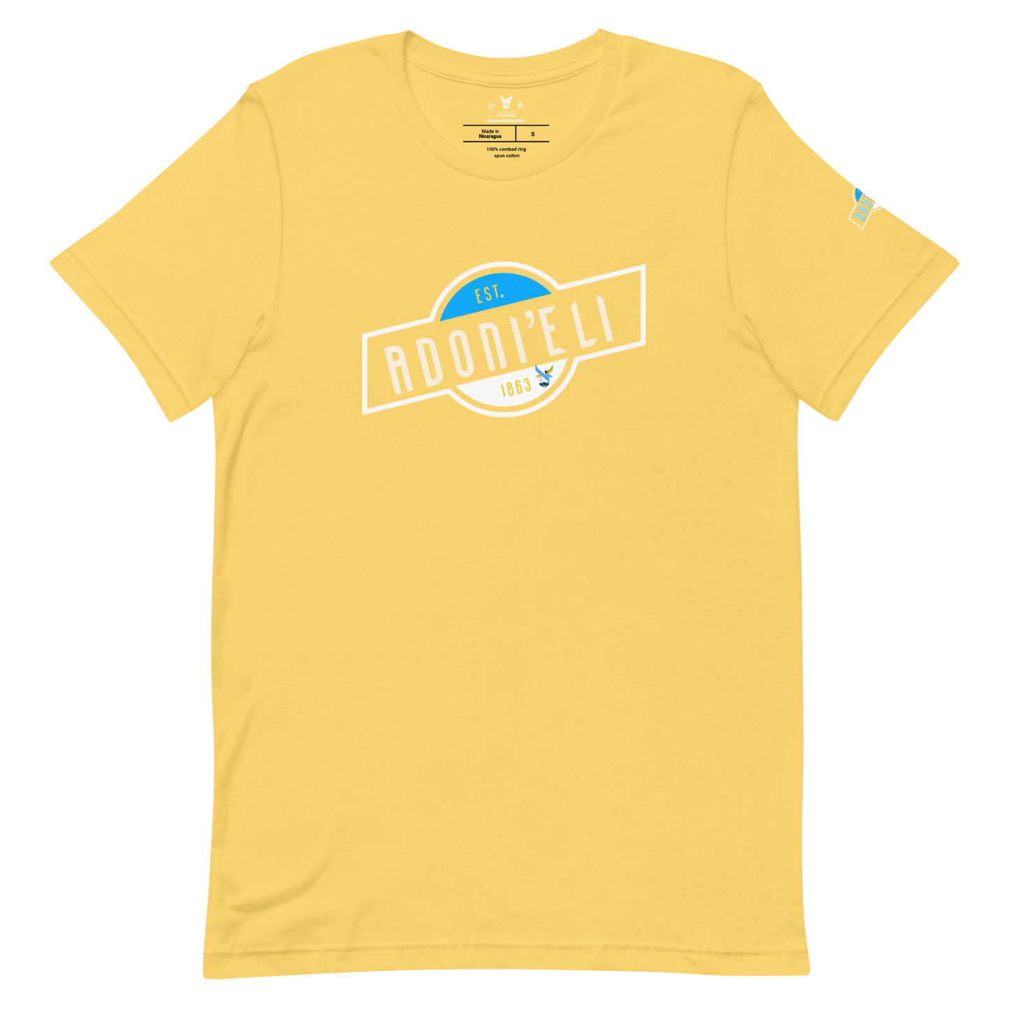 ADONI’ELI TEE w/ blue Aleph Logo Head